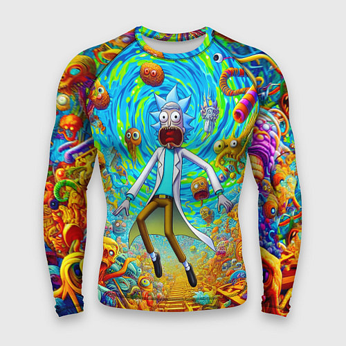 Мужской рашгард Кошмарный сон Рика Санчеса - нейроарт фантазия / 3D-принт – фото 1