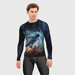 Рашгард мужской Космонавт парит в космосе среди звезд, цвет: 3D-принт — фото 2