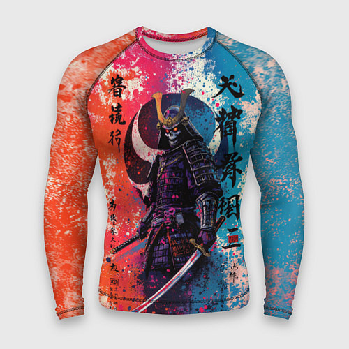Мужской рашгард Призрачный самурай - краски / 3D-принт – фото 1