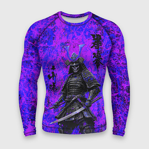 Мужской рашгард Призрак самурай - неоновые краски / 3D-принт – фото 1