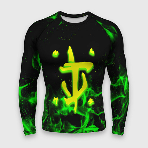 Мужской рашгард Doom кислотное лого огненный / 3D-принт – фото 1