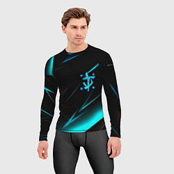 Рашгард мужской Doom neon stripes, цвет: 3D-принт — фото 2