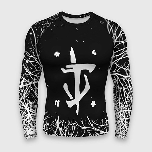 Мужской рашгард Doom белые деревья / 3D-принт – фото 1