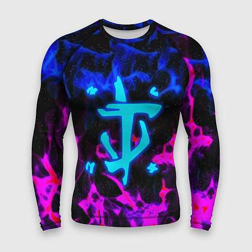 Мужской рашгард Doom неоновый дым / 3D-принт – фото 1