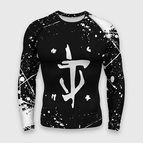 Мужской рашгард Doom краски белые / 3D-принт – фото 1