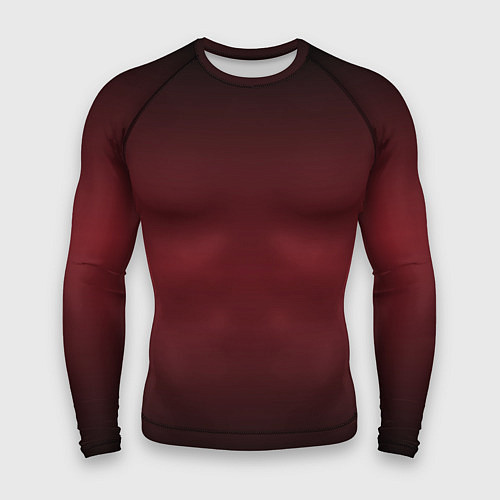 Мужской рашгард Градиент темно-бордовый / 3D-принт – фото 1