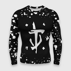 Рашгард мужской Doom брызги белых красок, цвет: 3D-принт