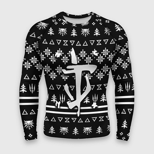 Мужской рашгард Doom x witcher pattern / 3D-принт – фото 1