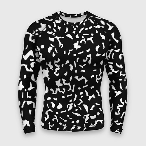 Мужской рашгард Черный камуфляж / 3D-принт – фото 1