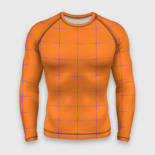 Мужской рашгард Color orange stripe / 3D-принт – фото 1