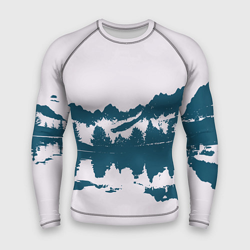 Мужской рашгард Лес и озеро / 3D-принт – фото 1
