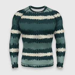 Мужской рашгард Полосы зигзагообразные зеленые