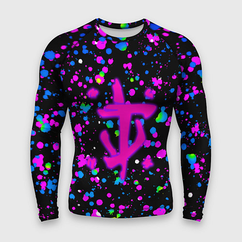 Мужской рашгард Doom цветные краски / 3D-принт – фото 1