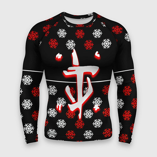 Мужской рашгард Doom winter pattern steel / 3D-принт – фото 1