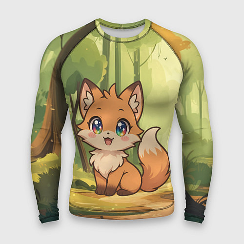 Мужской рашгард Кавайная лисичка - аниме / 3D-принт – фото 1