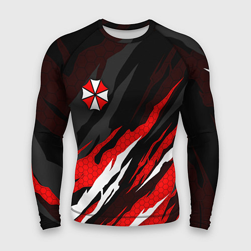 Мужской рашгард Umbrella - красное пламя / 3D-принт – фото 1