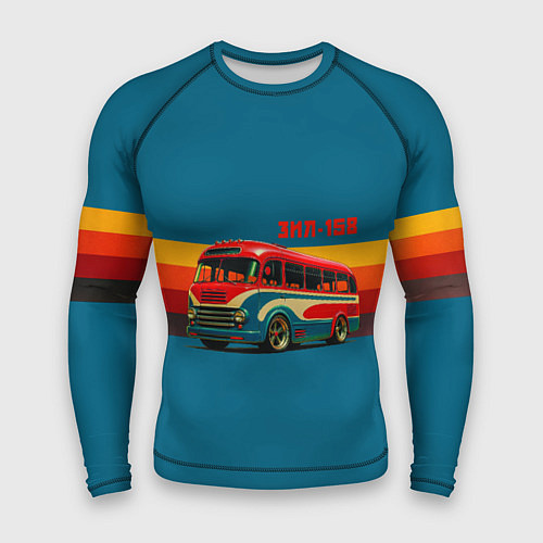 Мужской рашгард Ретро автобус ЗИЛ 156 поп-арт / 3D-принт – фото 1