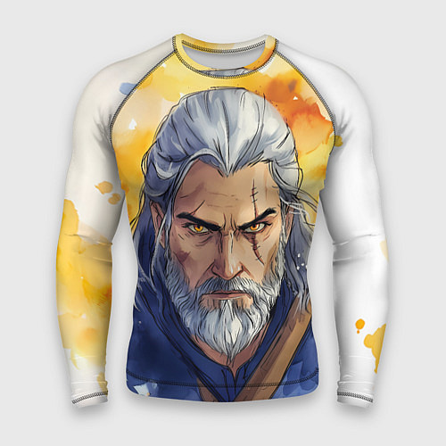 Мужской рашгард Ведьмак нарисованный красками / 3D-принт – фото 1