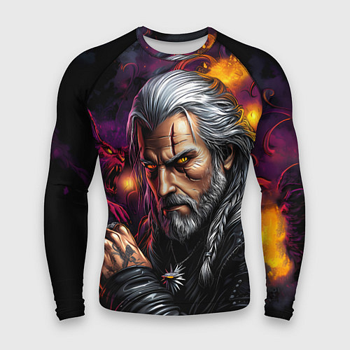 Мужской рашгард Строгий Ведьмак / 3D-принт – фото 1