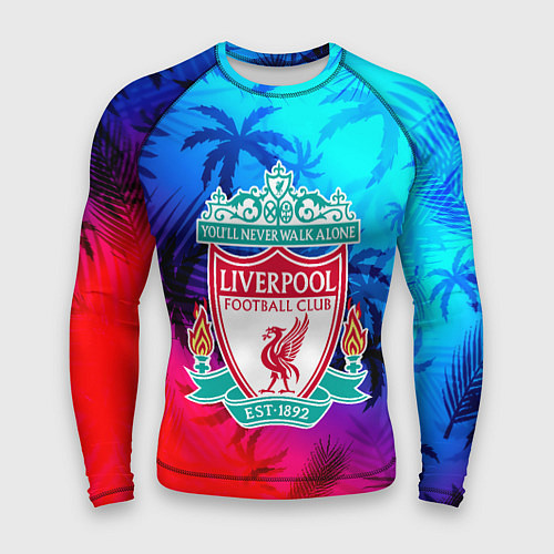 Мужской рашгард Liverpool неоновые тропики / 3D-принт – фото 1