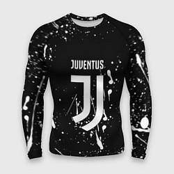 Рашгард мужской Juventus брызги красок текстура, цвет: 3D-принт