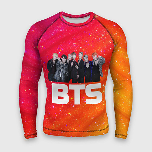 Мужской рашгард BTS блестящий фон / 3D-принт – фото 1