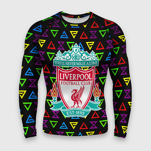 Мужской рашгард Liverpool pattern neon / 3D-принт – фото 1