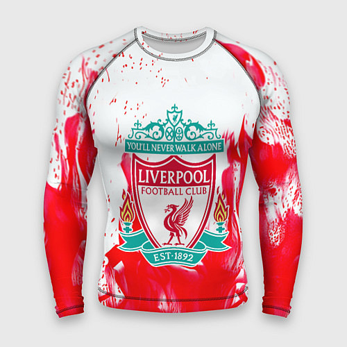 Мужской рашгард Liverpool розовый огонь / 3D-принт – фото 1