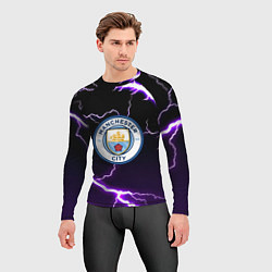Рашгард мужской Манчестер молнии шторм неон, цвет: 3D-принт — фото 2