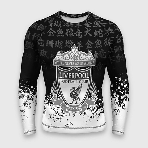 Мужской рашгард Liverpool японские символы краски / 3D-принт – фото 1