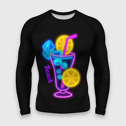 Рашгард мужской Night beach, цвет: 3D-принт