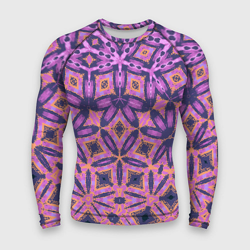 Мужской рашгард Фиолетовая геометрическая метаморфоза / 3D-принт – фото 1