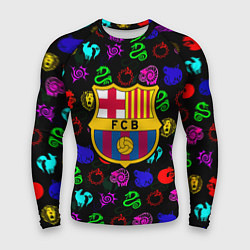 Рашгард мужской Barcelona neon games logo, цвет: 3D-принт