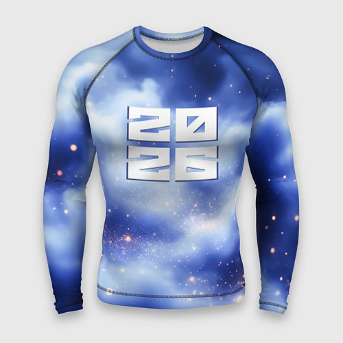Мужской рашгард 2026 сине-голубая дымка / 3D-принт – фото 1