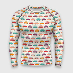 Рашгард мужской Цветные машинки паттерн, цвет: 3D-принт
