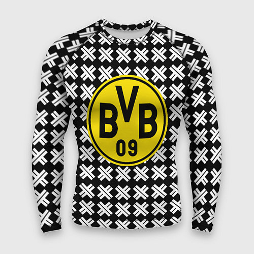 Мужской рашгард Borussia pattern geometry / 3D-принт – фото 1