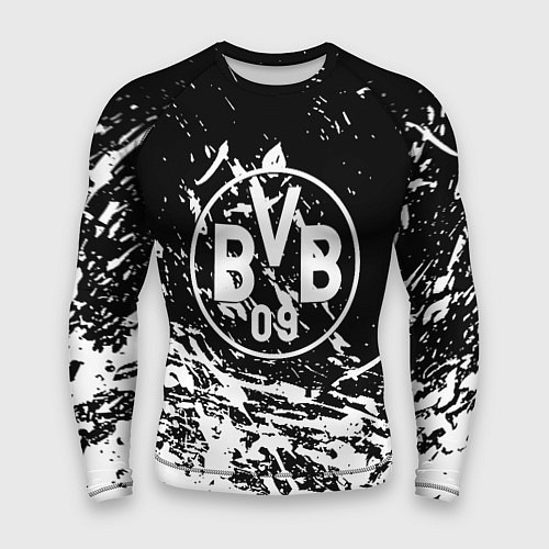 Мужской рашгард Borussia белые краски / 3D-принт – фото 1