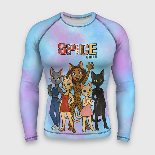 Мужской рашгард Spice girls кошки из 90х / 3D-принт – фото 1
