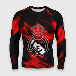 Рашгард мужской Real Madrid красный огонь, цвет: 3D-принт