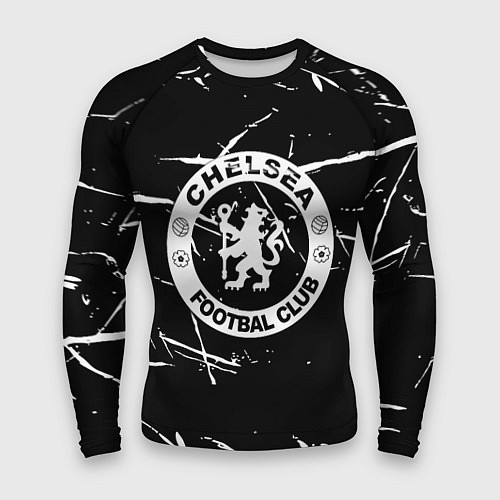 Мужской рашгард Челси штрихи красок белые / 3D-принт – фото 1