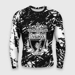 Мужской рашгард Ливерпуль белые штриха красок
