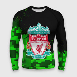 Рашгард мужской Ливерпуль камуфляж краски, цвет: 3D-принт