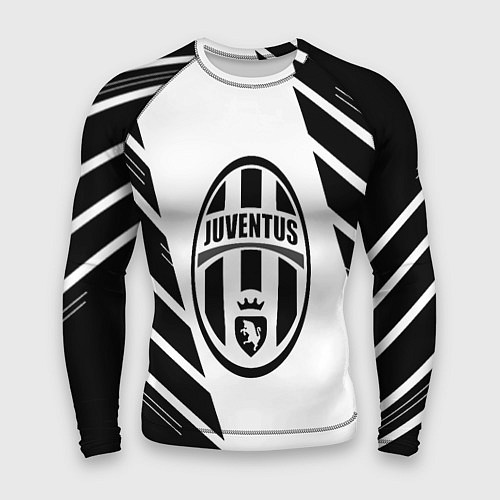 Мужской рашгард Ювентус полосы геометрия / 3D-принт – фото 1