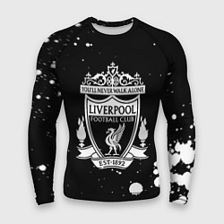Мужской рашгард Liverpool белые текстура краски