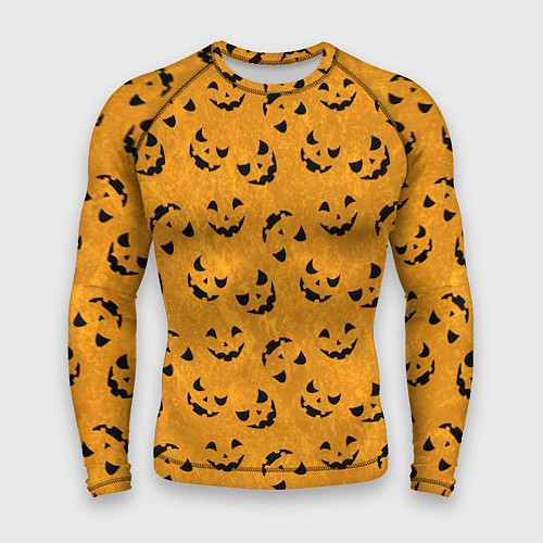 Мужской рашгард Страшно веселый паттерн на Halloween / 3D-принт – фото 1