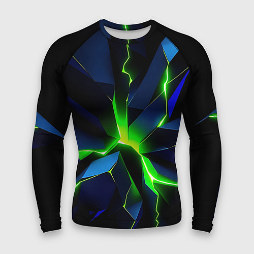 Мужской рашгард Neon green glow / 3D-принт – фото 1