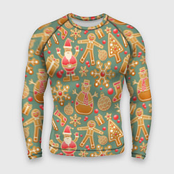 Рашгард мужской Имбирные пряники, цвет: 3D-принт