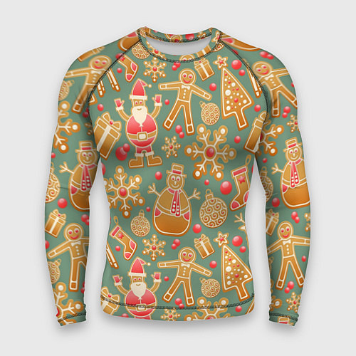 Мужской рашгард Имбирные пряники / 3D-принт – фото 1