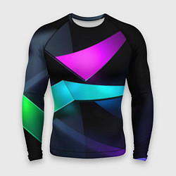 Рашгард мужской Neon colored geometric, цвет: 3D-принт