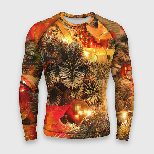 Мужской рашгард Атмосфера Рождества / 3D-принт – фото 1